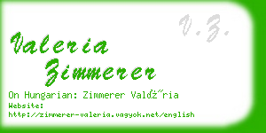 valeria zimmerer business card